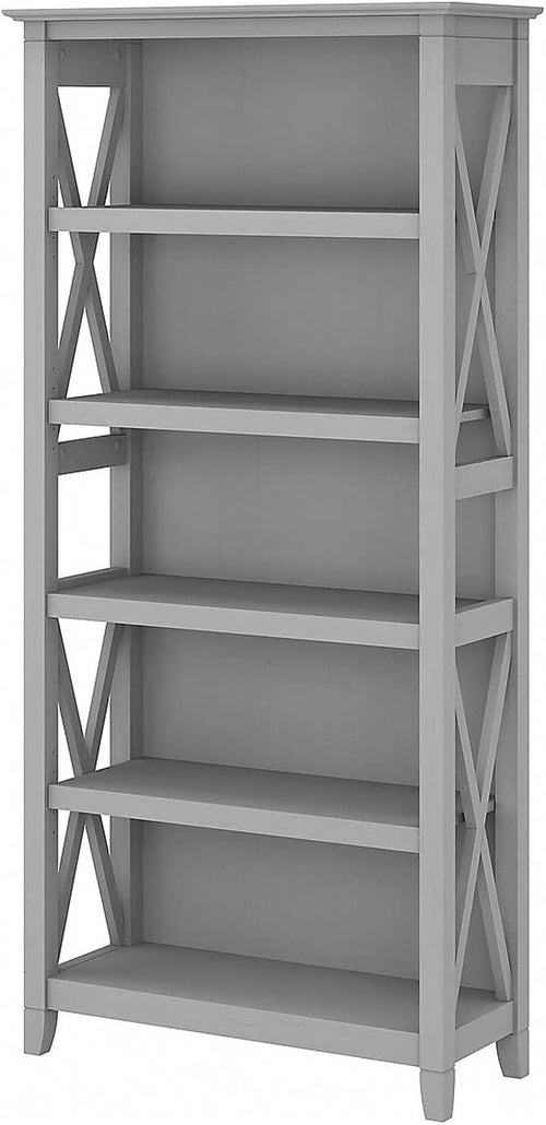 Bush Furniture Key West Bookcase Shelf in Cape Cod Gray