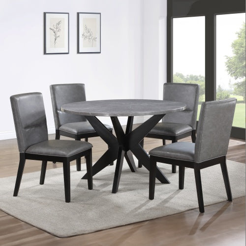 Amy - 5 Piece Dining Set Gray