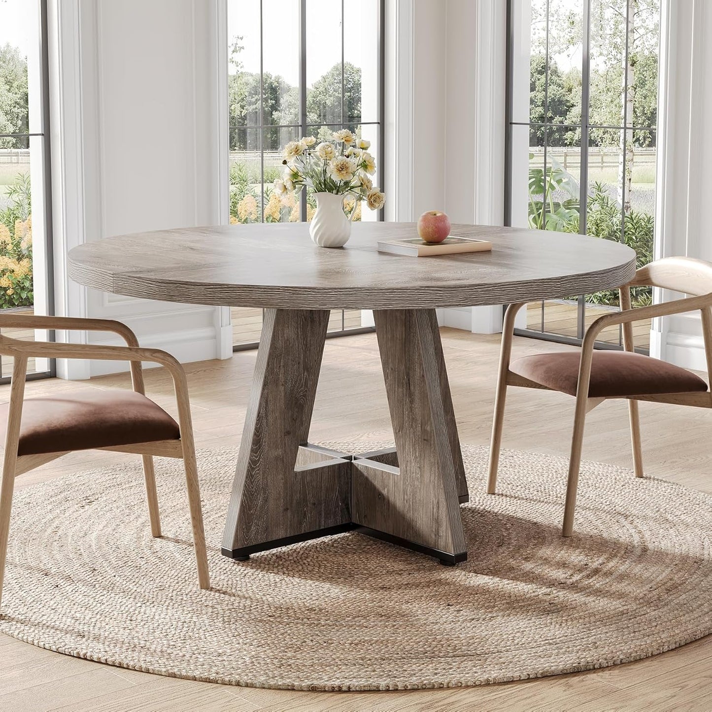 Round Dining Table for 4-6 People