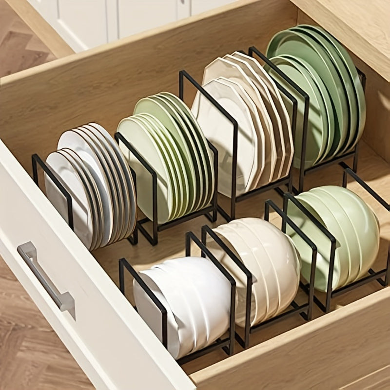 3pcs Metal Plate Rack Storage Box