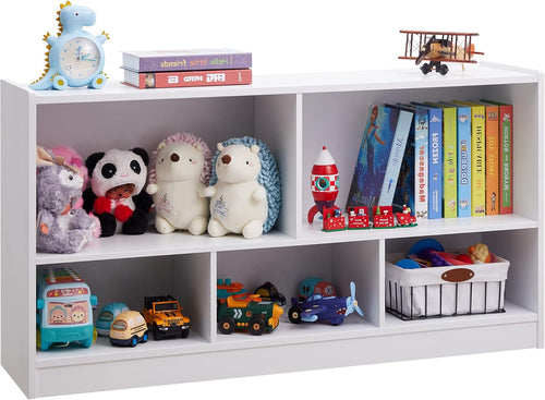 Toy Organizers and Storage, 5-Section Kids Bookshelf for Organizing