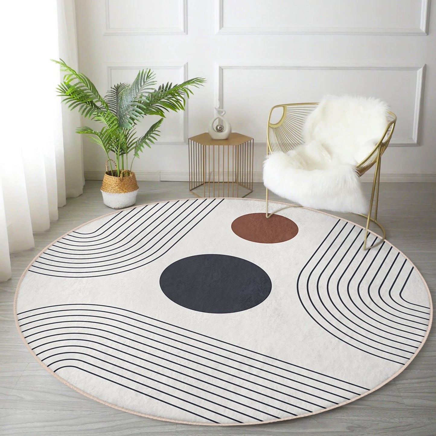 Abstract Round Rug