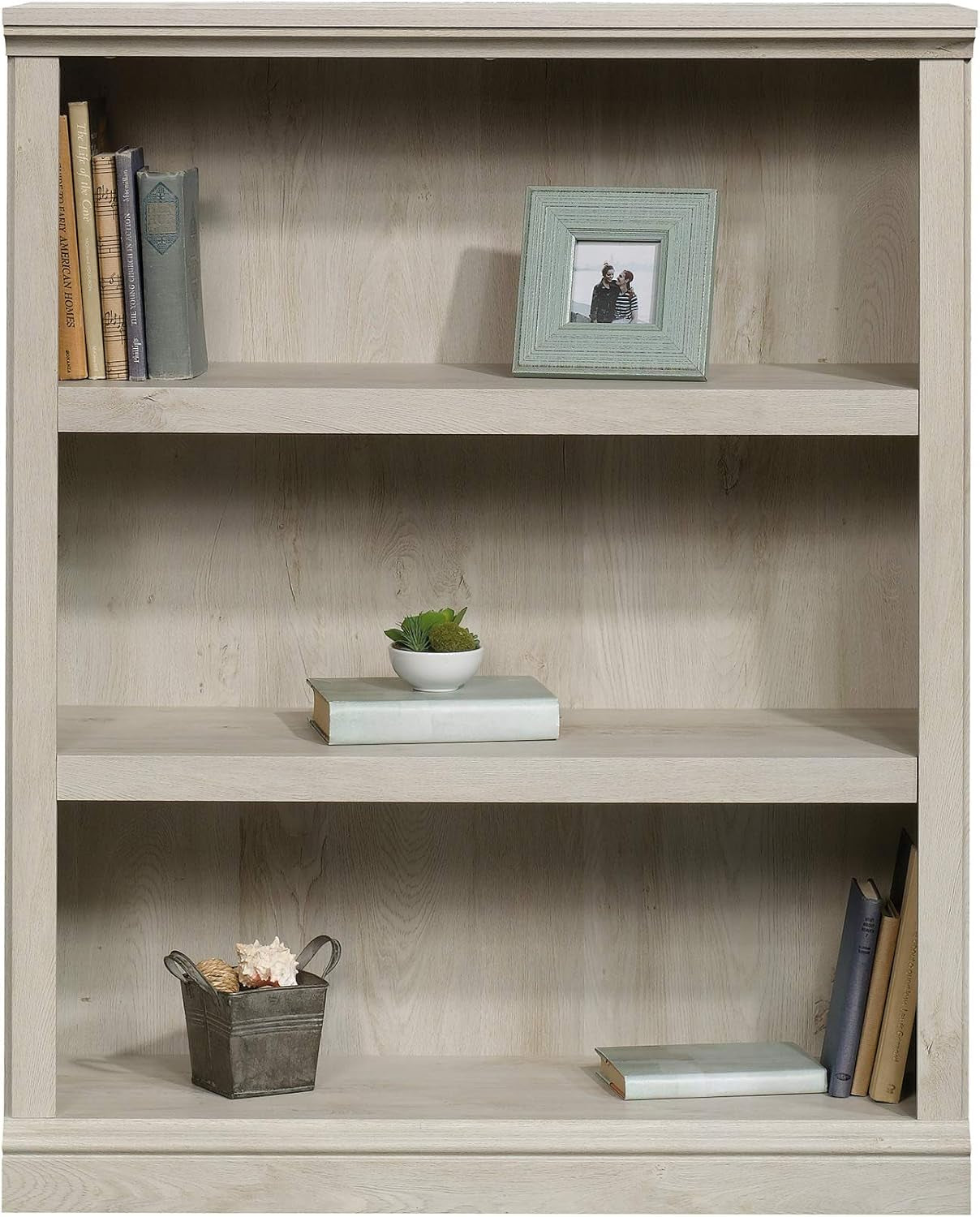 3-Shelf Bookcase Chalked Chestnut