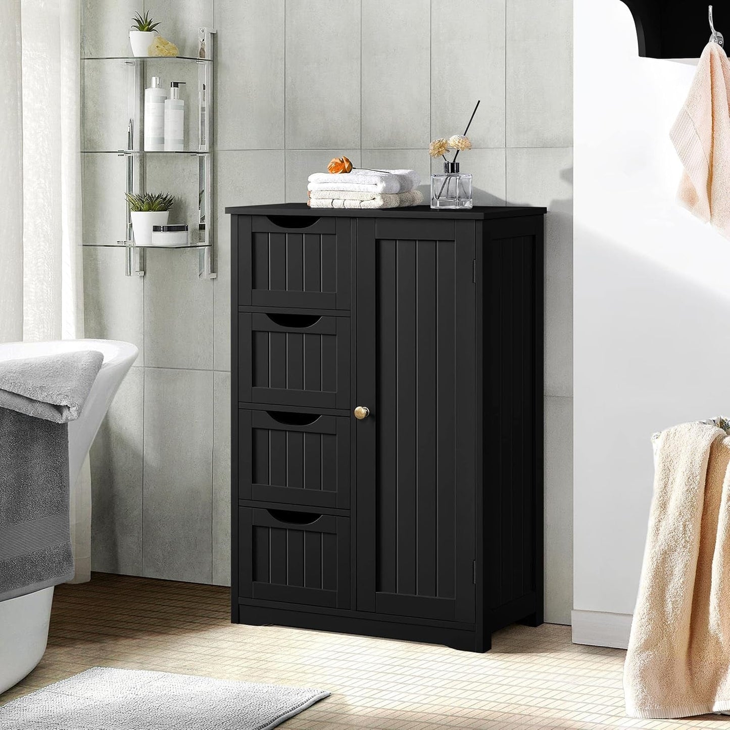 Wooden Bathroom Storage Organizer Cabinet