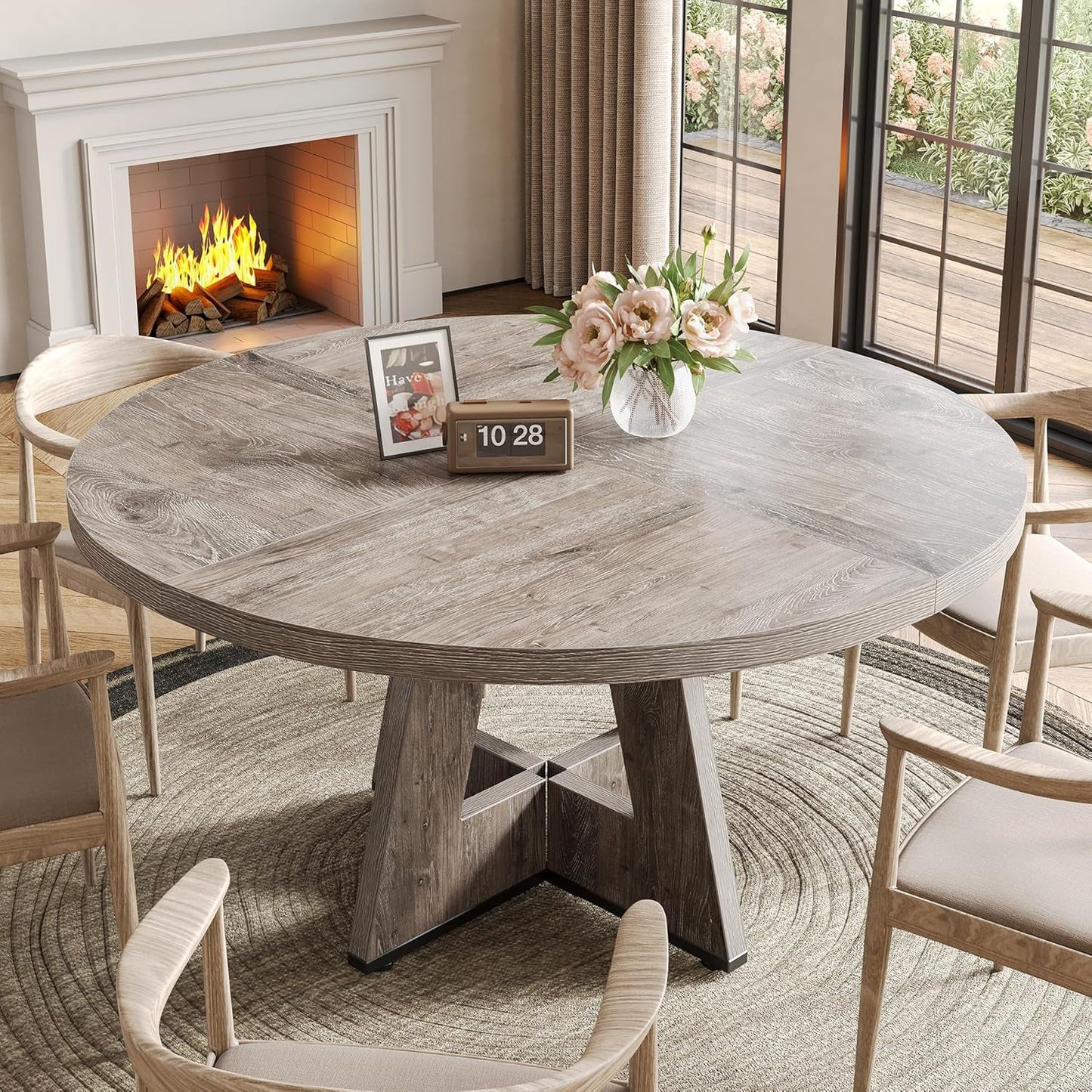 Round Dining Table for 4-6 People