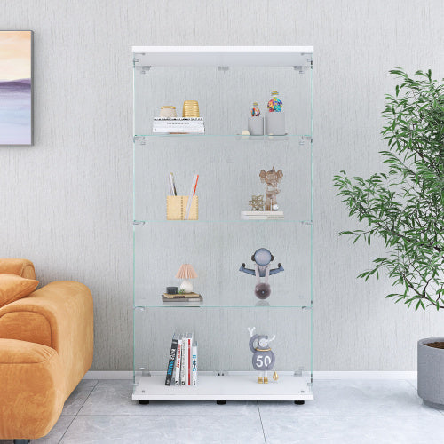 Double Door Glass Display Cabinet For Living Room