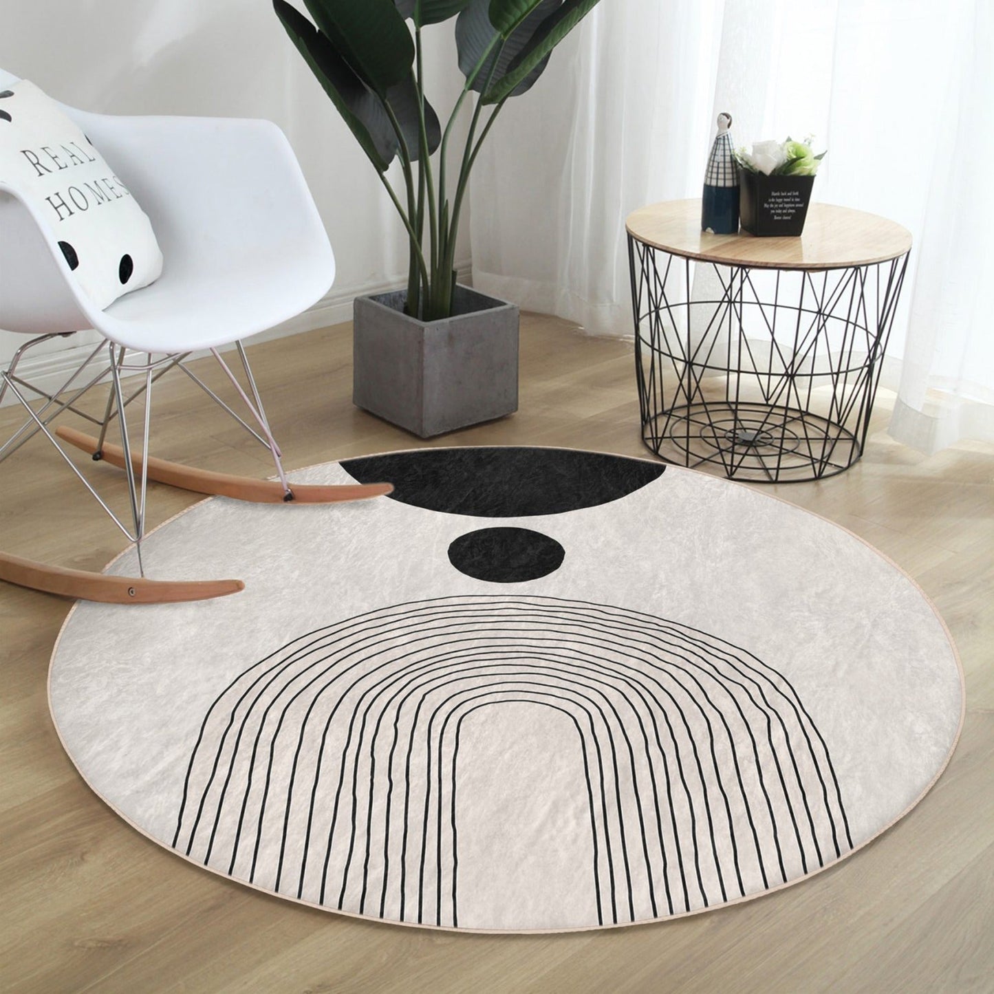 Abstract Round Rug