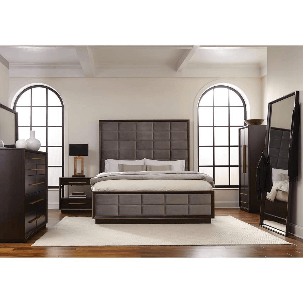 Durango 5-piece Queen Panel Bedroom Set Grey and Smoked Peppercorn