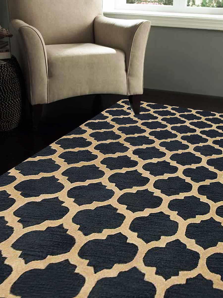 Wool Geometric Rectangle Area Rug