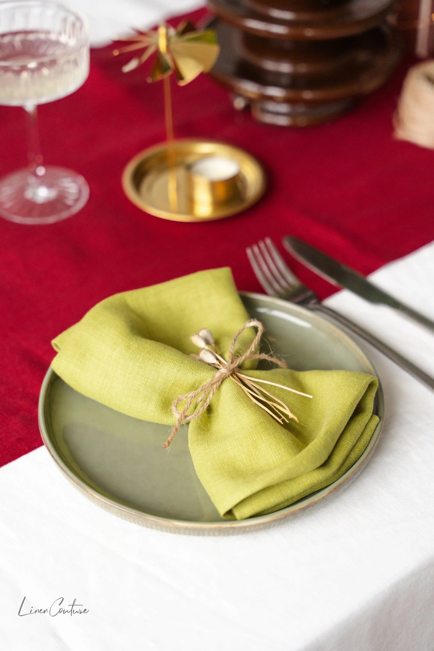 Natural linen napkins