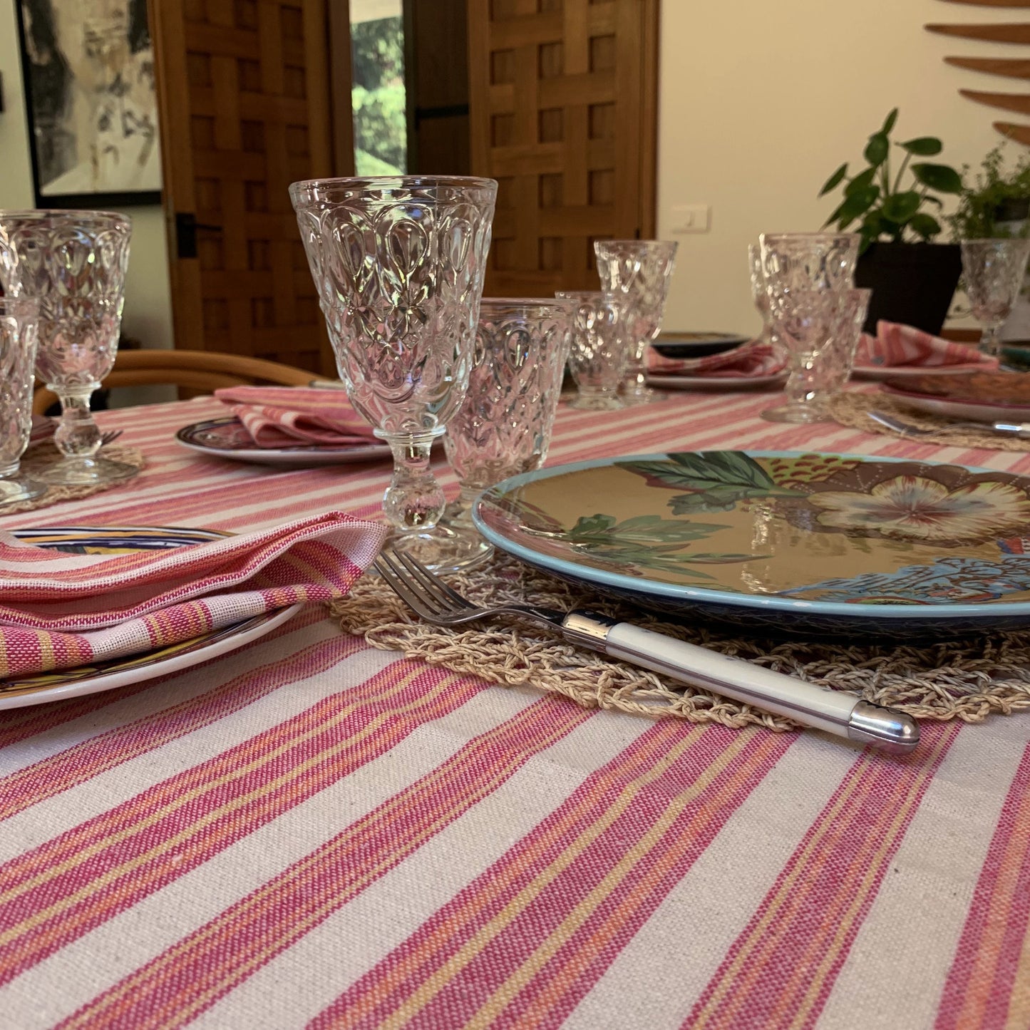 Andana Striped Tablecloth Set