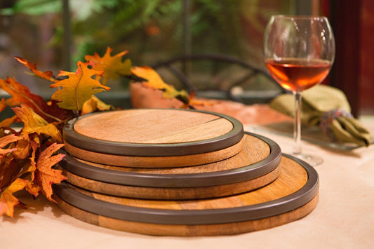 Artisan Wood & Metal Round Trivet