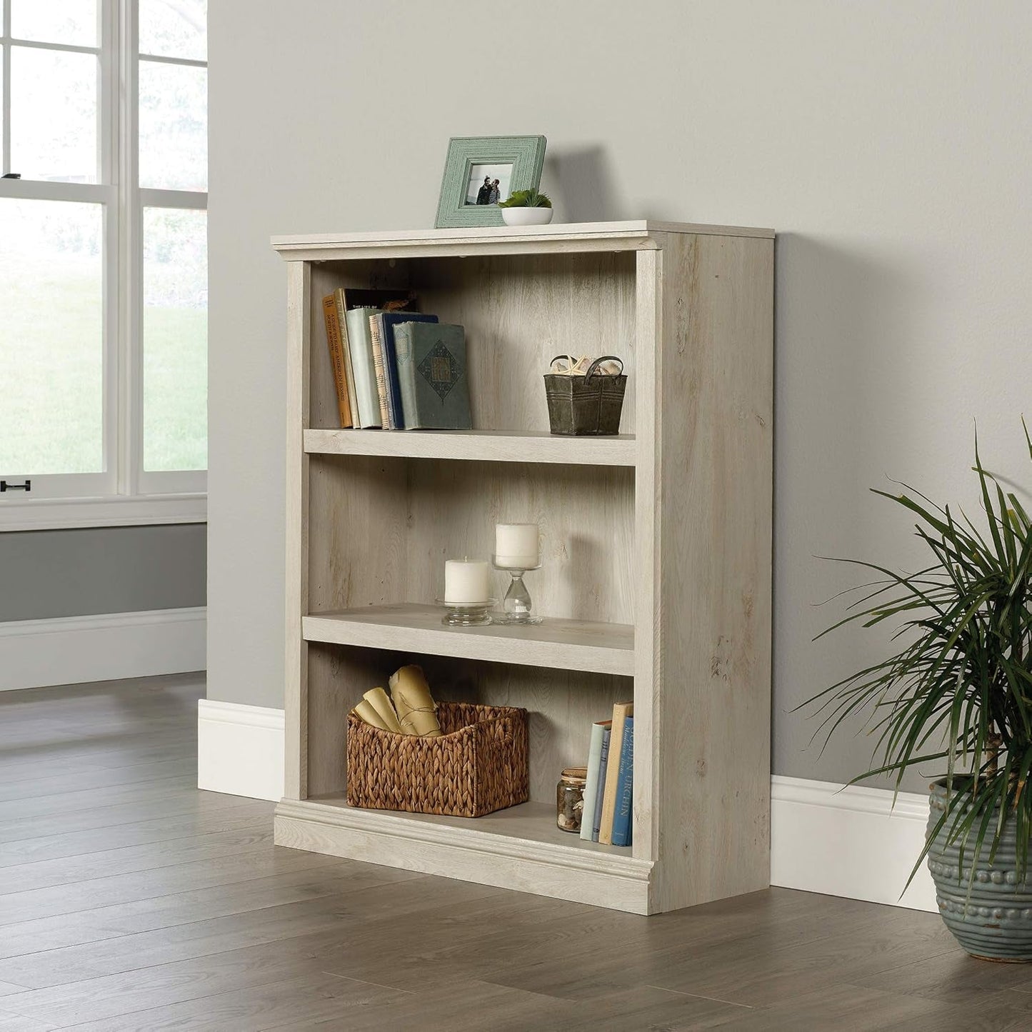 3-Shelf Bookcase Chalked Chestnut