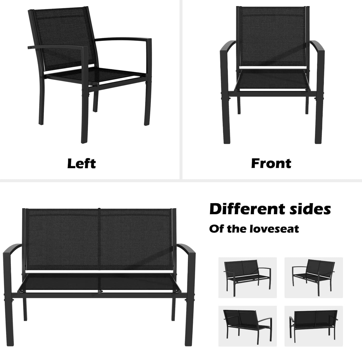 4 Pieces Patio Furniture Set