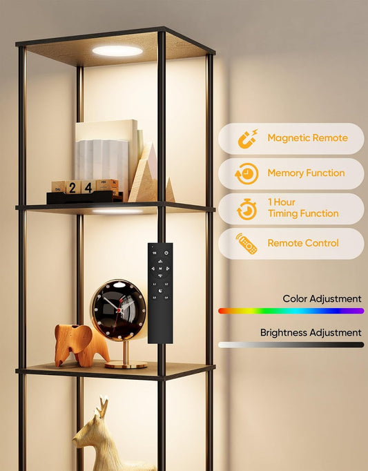 Display Shelf Color Changing Cabinet Floor Lamp