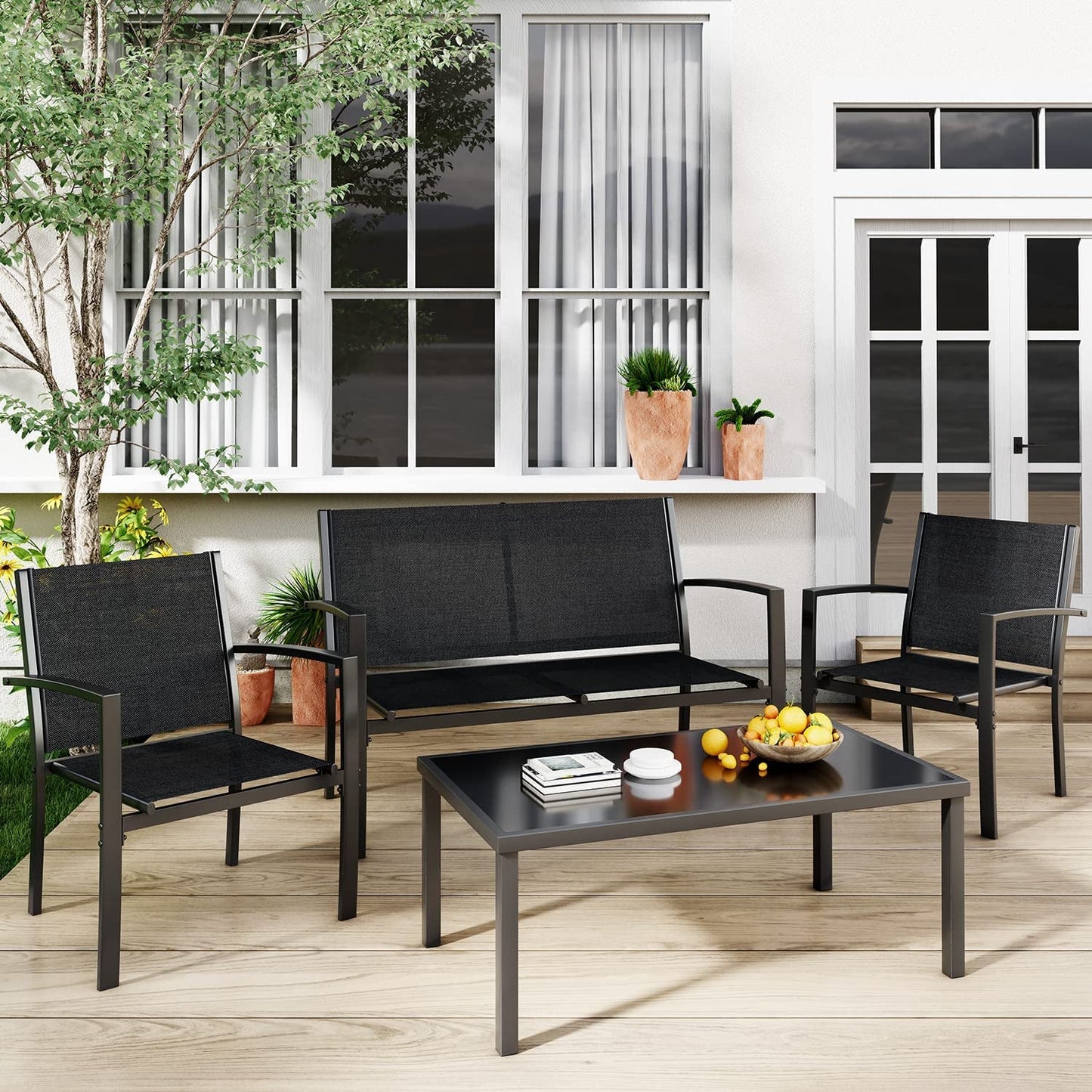 4 Pieces Patio Furniture Set