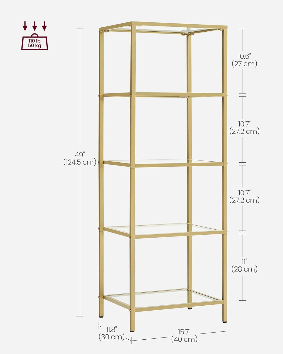 5-Tier Bookshelf