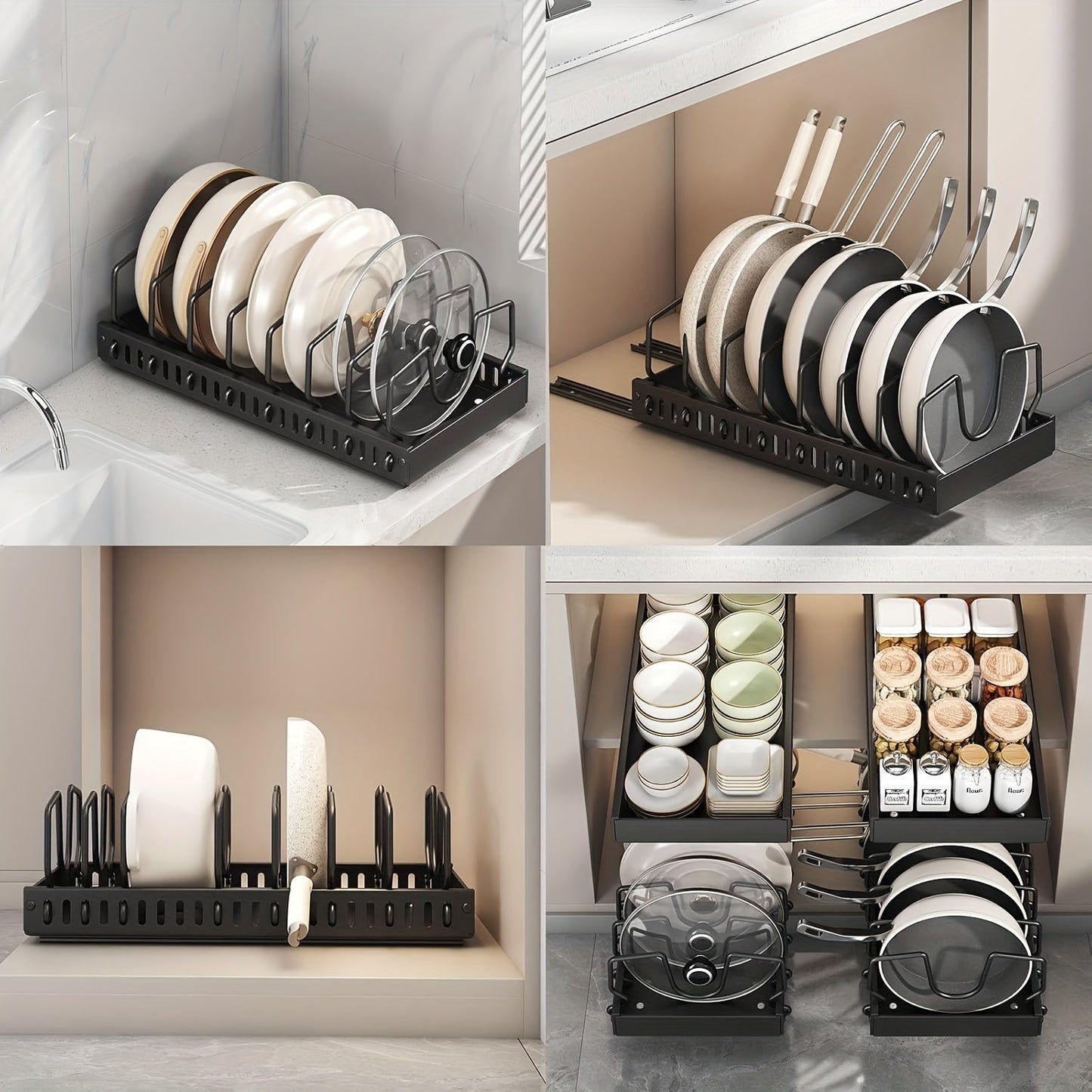 Metal Pull-Out Cabinet Organizer