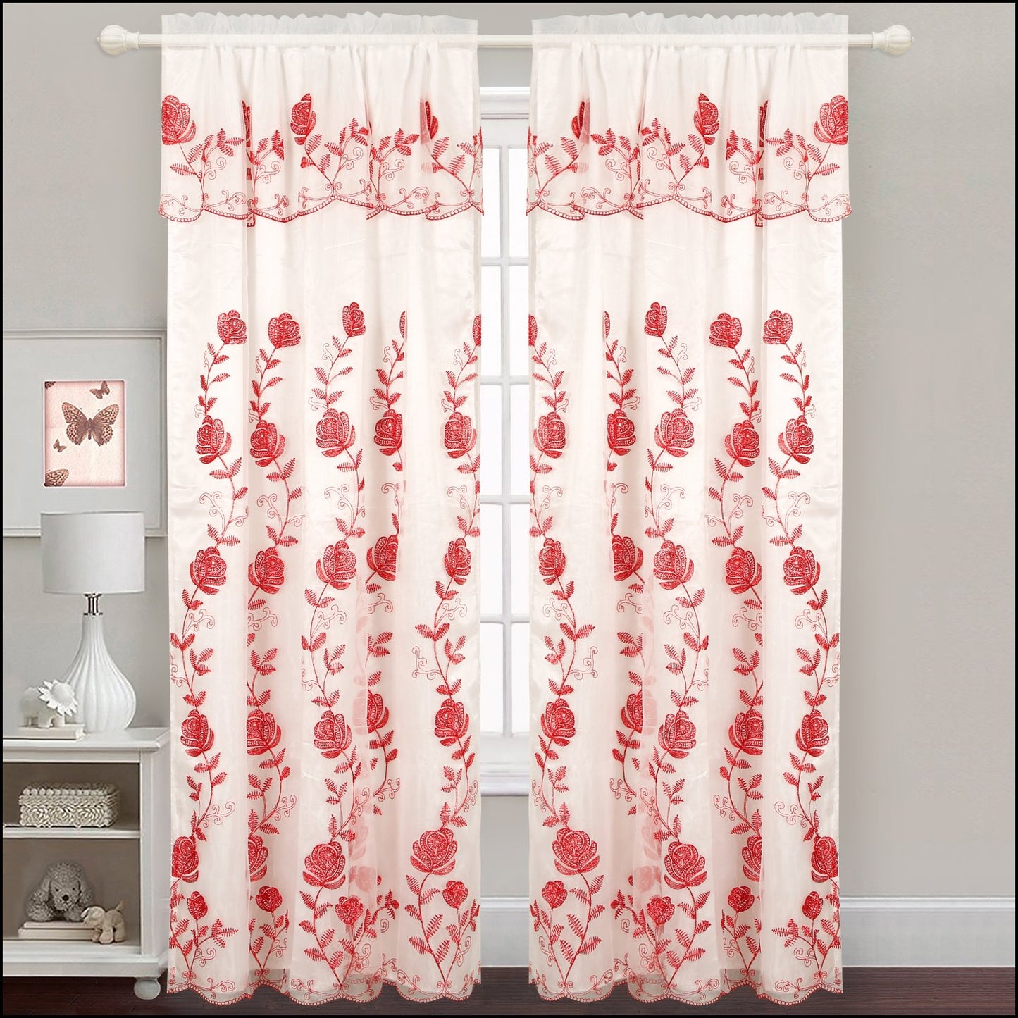 Zoey - Embroidered Panel With Backing - Set of Two